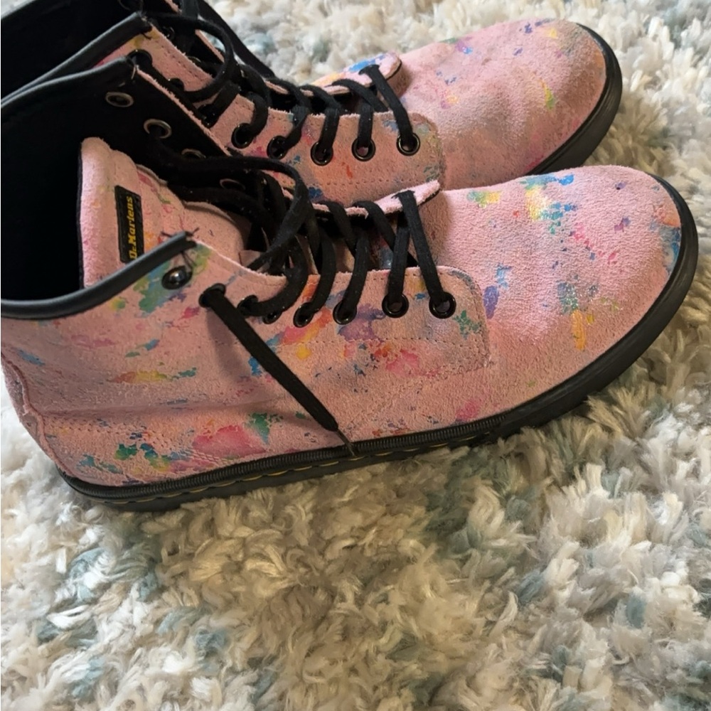 Used women’s size 9, OOB rainbow Sheridan suede Dr. Martens boots